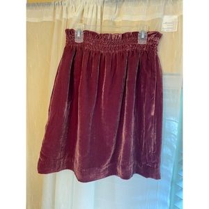 ModCloth Comme Toi velvet paper bag skirt